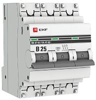 Выключатель автоматический EKF PROxima ВА47-63 3п 25А B 6кА картинка